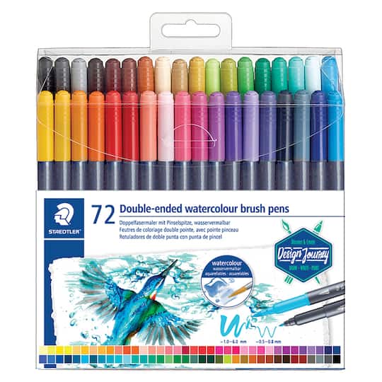 Staedtler&#xAE; 72 Color Double-Ended Watercolor Brush Pen Set